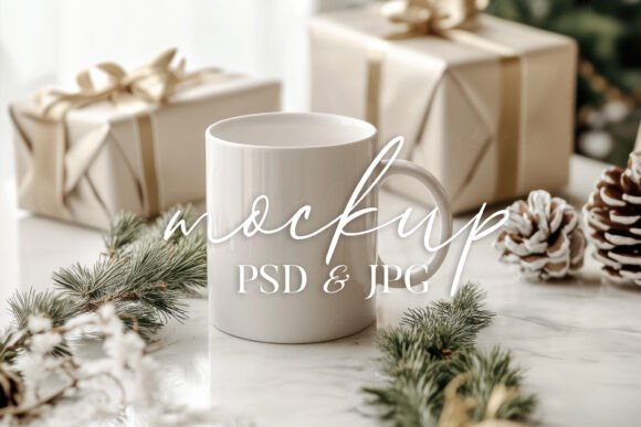 Download Christmas Mug Mockup, PSD Smart Object - Mug mockup Collection