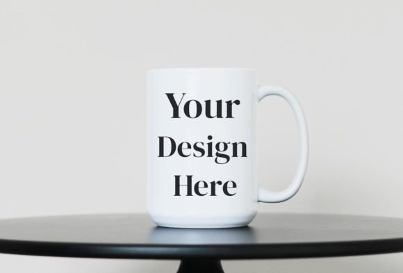 Download 15 Oz White Coffee Mug Mockup PSD Mockup - Mug mockup Collection