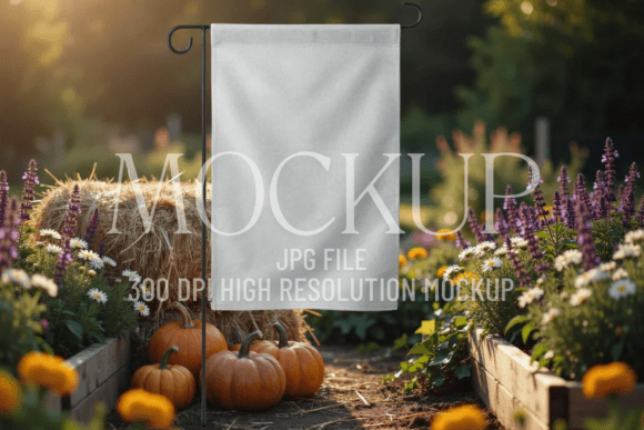 Download Fall Garden Flag Sublimation Mockup - Premium Bundle