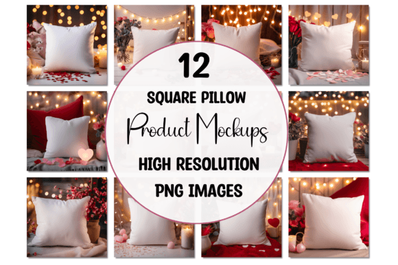 Download Valentine Square Pillow Product Mockups - Mockups Collection